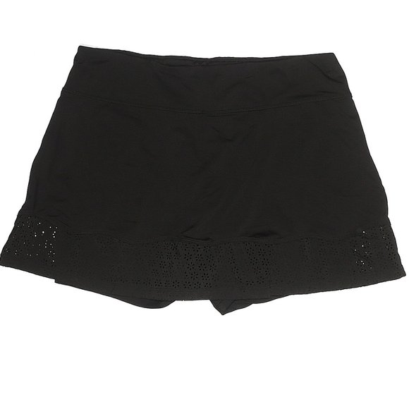 Fila Dresses & Skirts - FILA  Black Tennis skirt Pickleball Skort  laser cut hem sz L